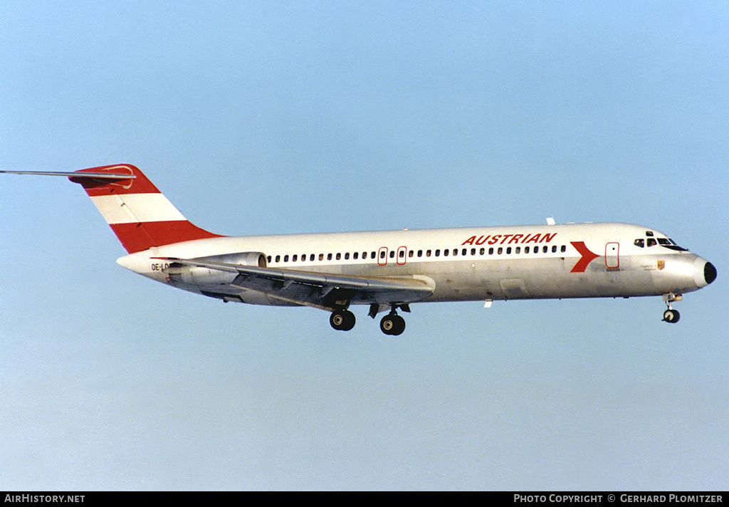 Aircraft Photo of OE-LDB | McDonnell Douglas DC-9-32 | Austrian Airlines | AirHistory.net #837862