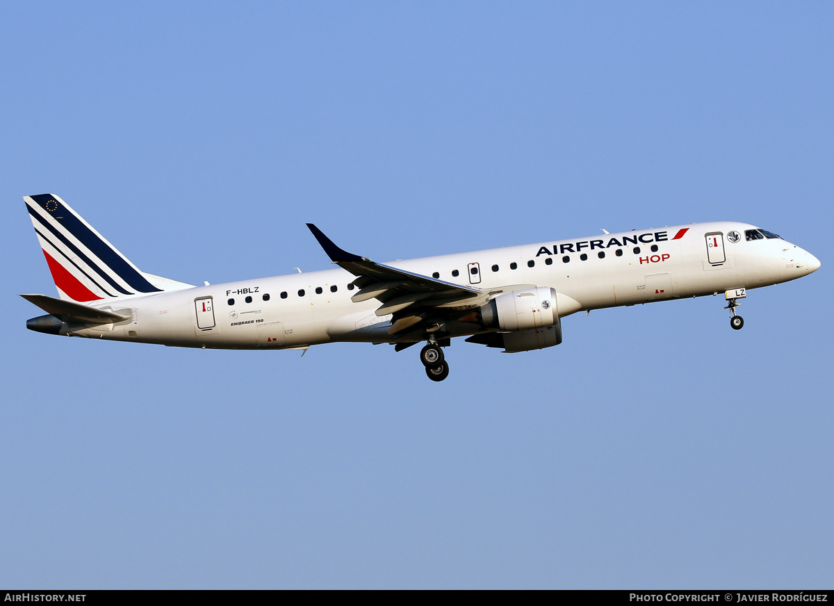 Aircraft Photo of F-HBLZ | Embraer 190STD (ERJ-190-100STD) | Air France | AirHistory.net #838086