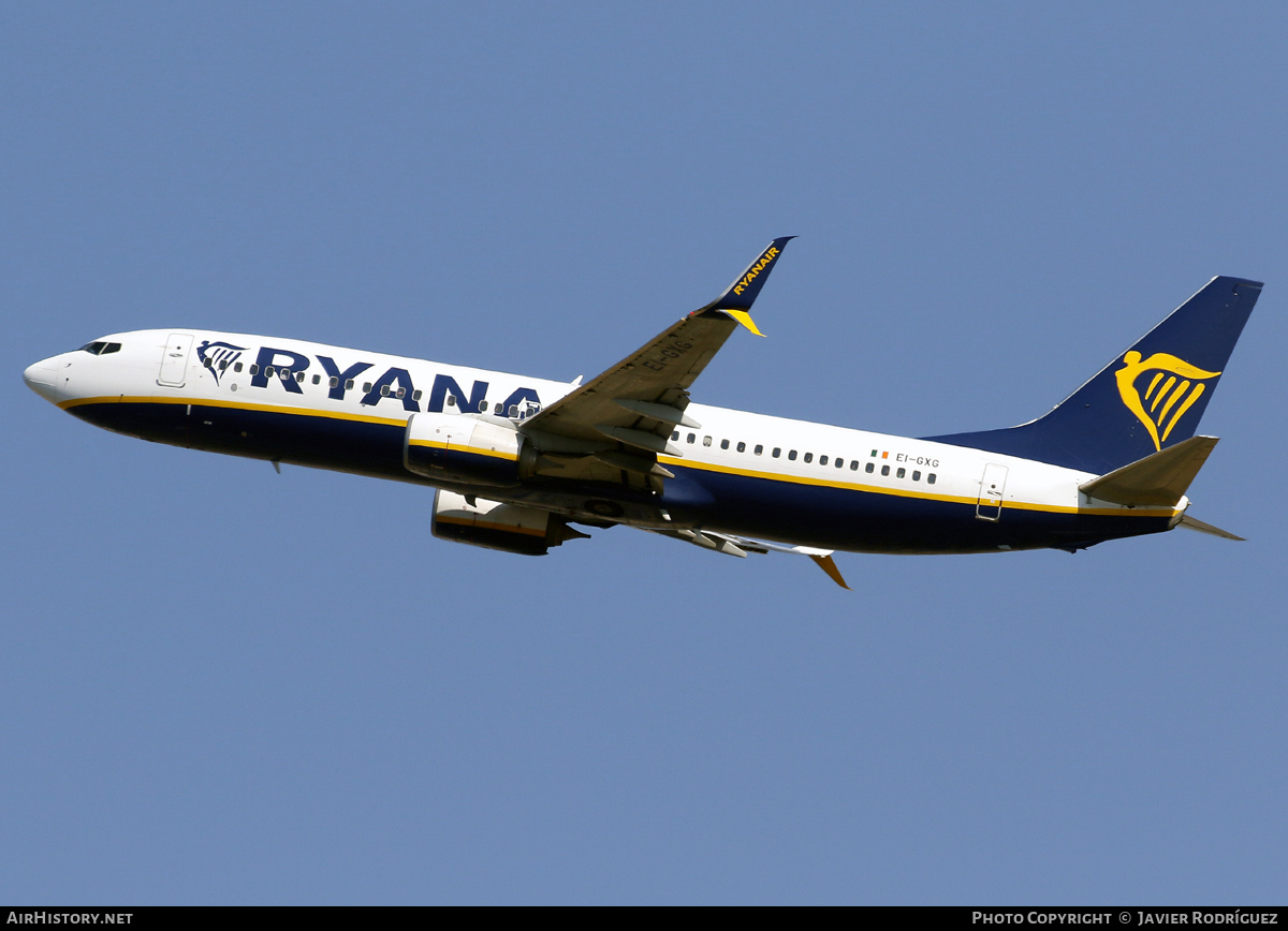 Aircraft Photo of EI-GXG | Boeing 737-800 | Ryanair | AirHistory.net #838126