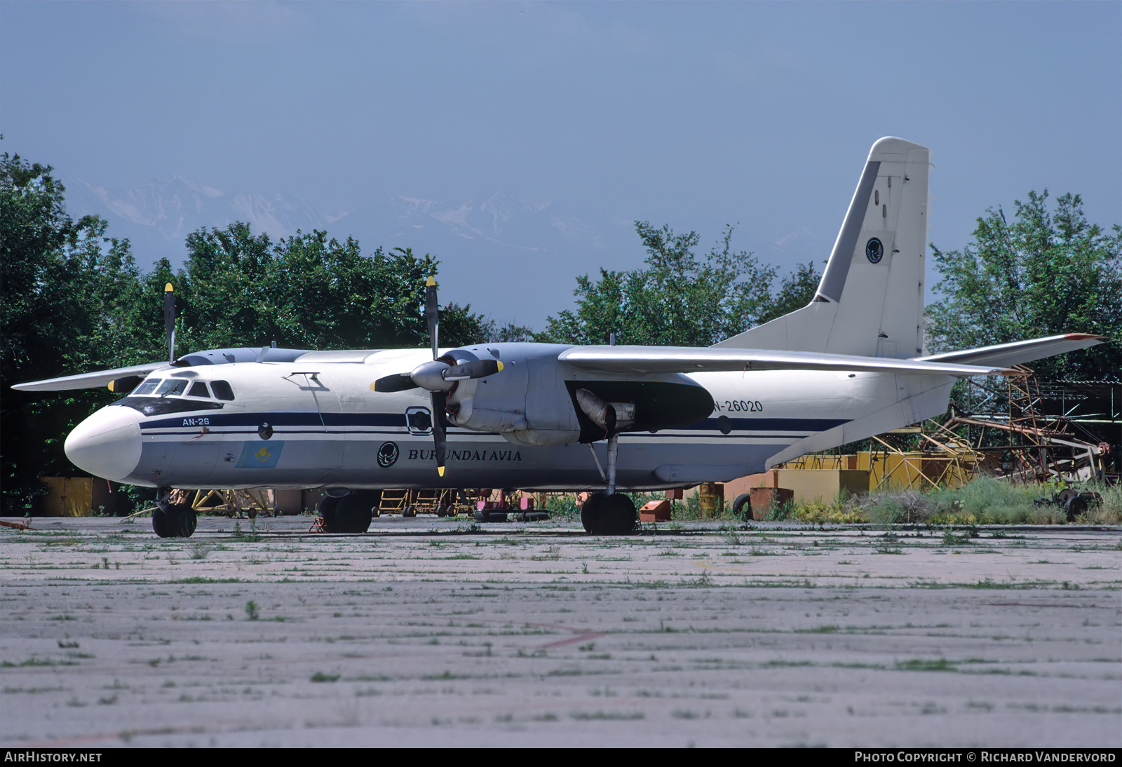 Aircraft Photo of UN-26020 | Antonov An-26B | Burundai Avia | AirHistory.net #838177