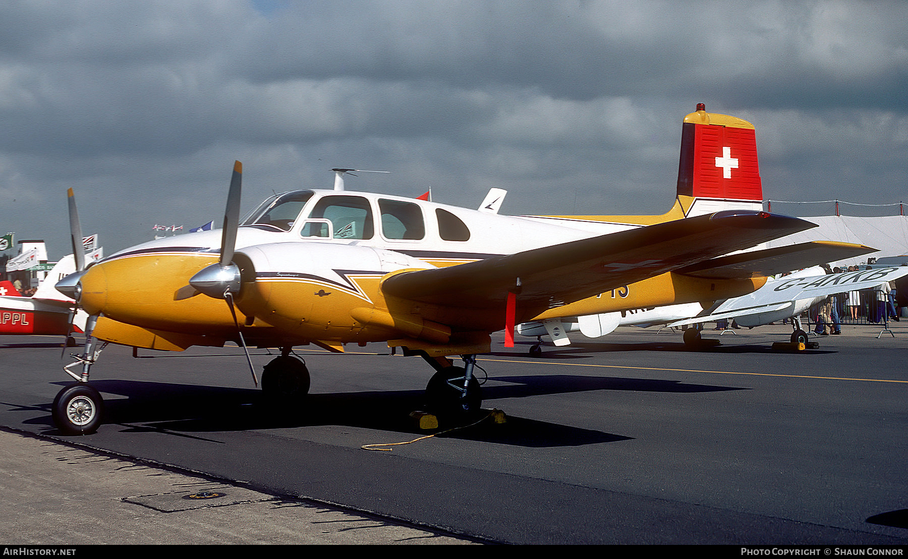 Aircraft Photo of A-713 | Beech E50 Twin Bonanza | Switzerland - Air Force | AirHistory.net #838198