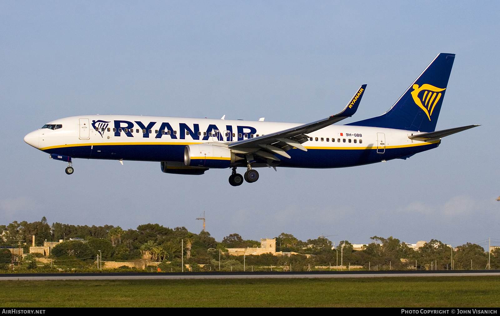 Aircraft Photo of 9H-QBB | Boeing 737-8AS | Ryanair | AirHistory.net #838199