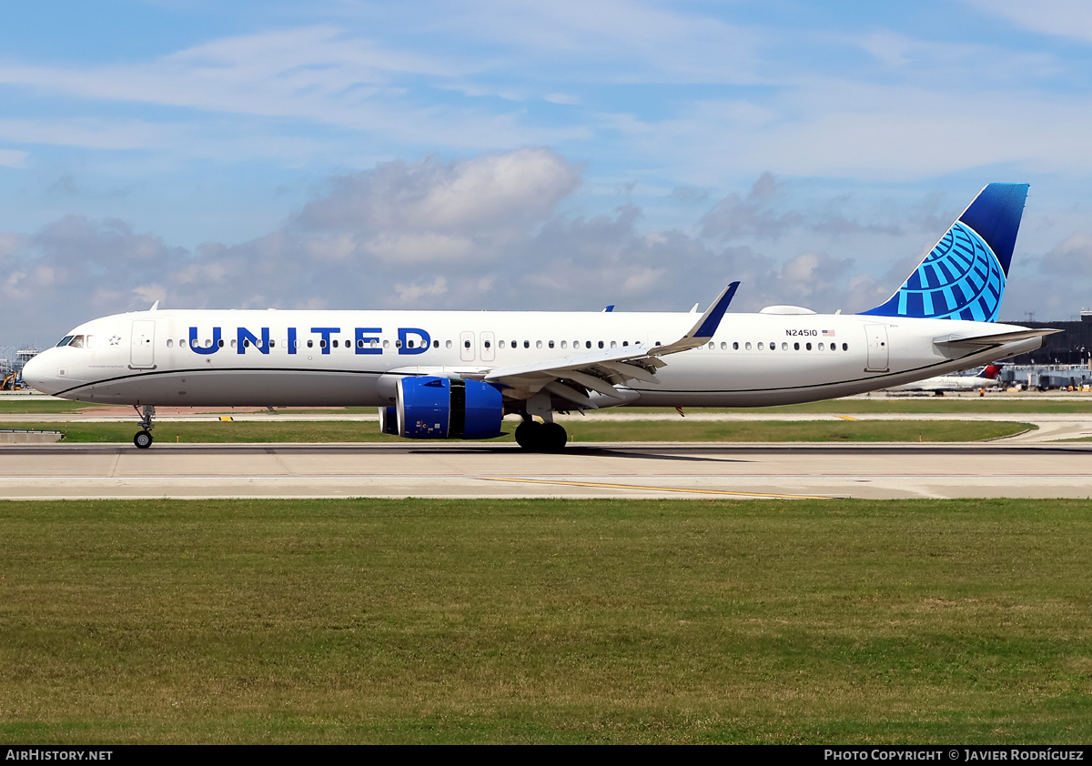 Aircraft Photo of N24510 | Airbus A321-271NX | United Airlines | AirHistory.net #838393