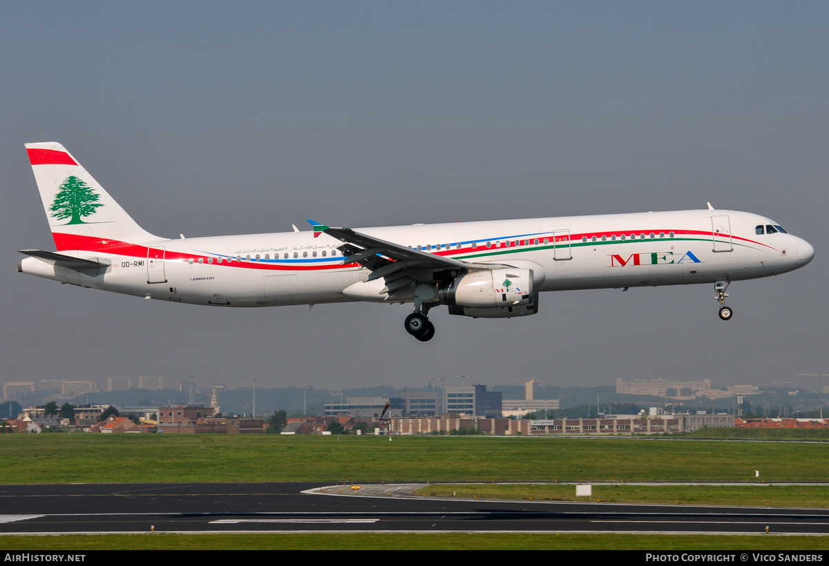 Aircraft Photo of OD-RMI | Airbus A321-231 | MEA - Middle East Airlines | AirHistory.net #838456