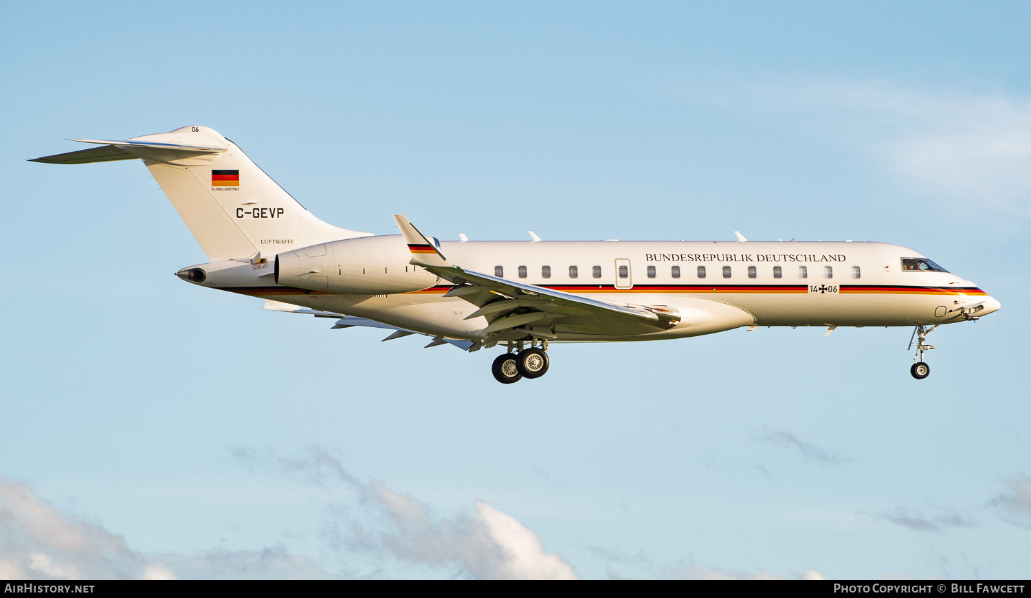 Aircraft Photo of C-GEVP | Bombardier Global 6000 (BD-700-1A10) | Germany - Air Force | AirHistory.net #838539