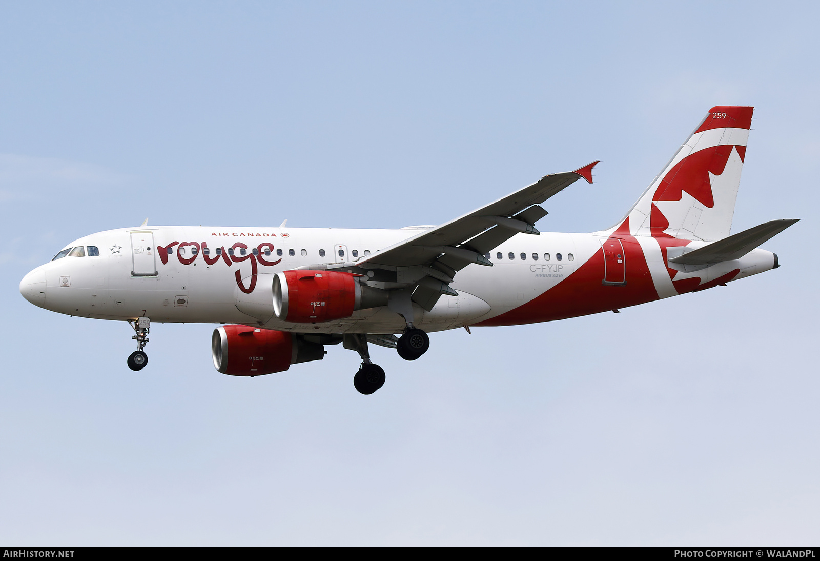 Aircraft Photo of C-FYJP | Airbus A319-114 | Air Canada Rouge | AirHistory.net #838583