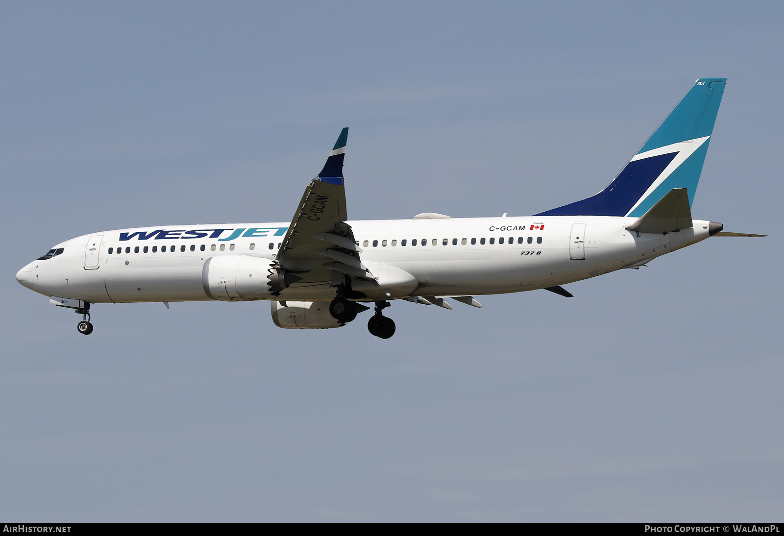 Aircraft Photo of C-GCAM | Boeing 737-8 Max 8 | WestJet | AirHistory.net #838886