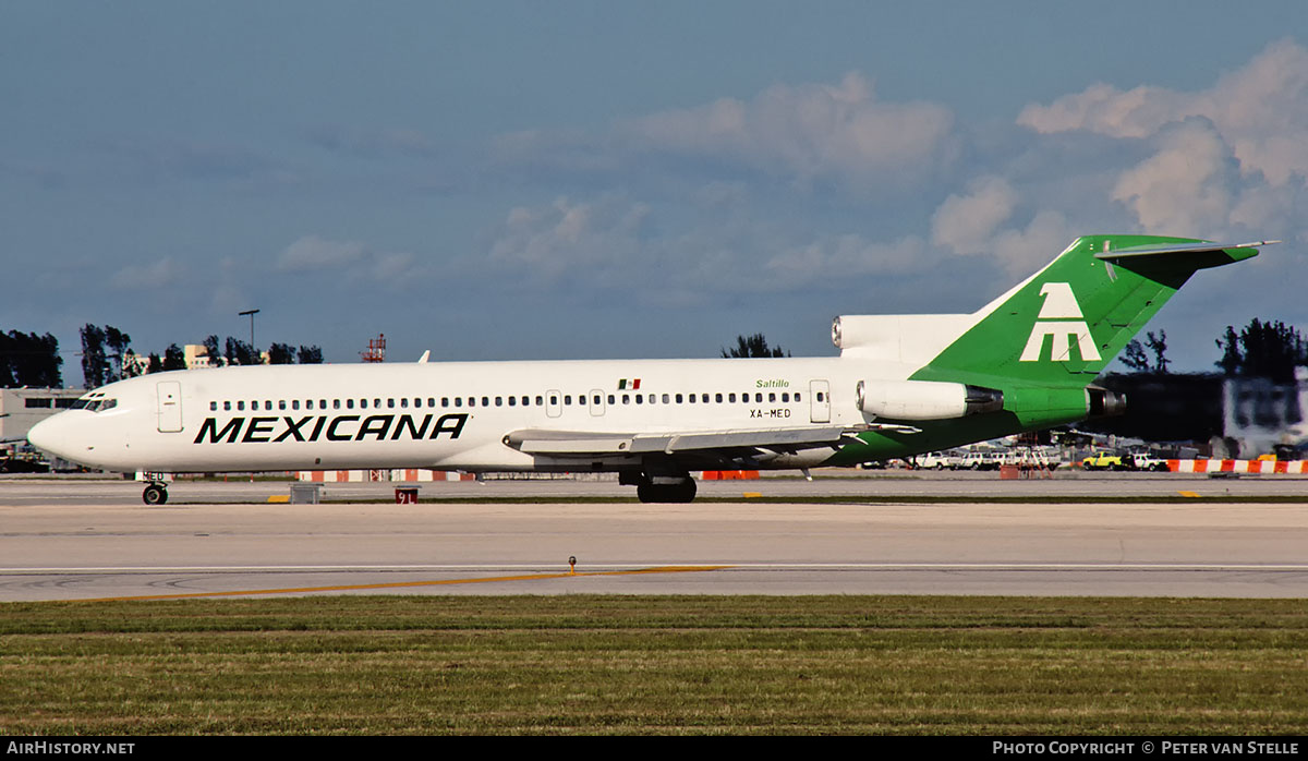 Aircraft Photo of XA-MED | Boeing 727-264/Adv | Mexicana | AirHistory.net #838926
