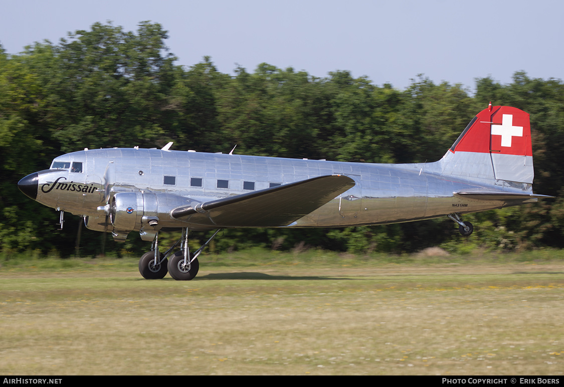 Aircraft Photo of N431HM | Douglas DC-3(C) | Swissair | AirHistory.net #838933