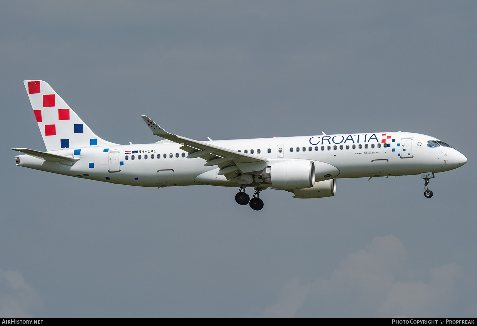 Aircraft Photo of 9A-CAL | Airbus A220-300 (BD-500-1A11) | Croatia Airlines | AirHistory.net #839147