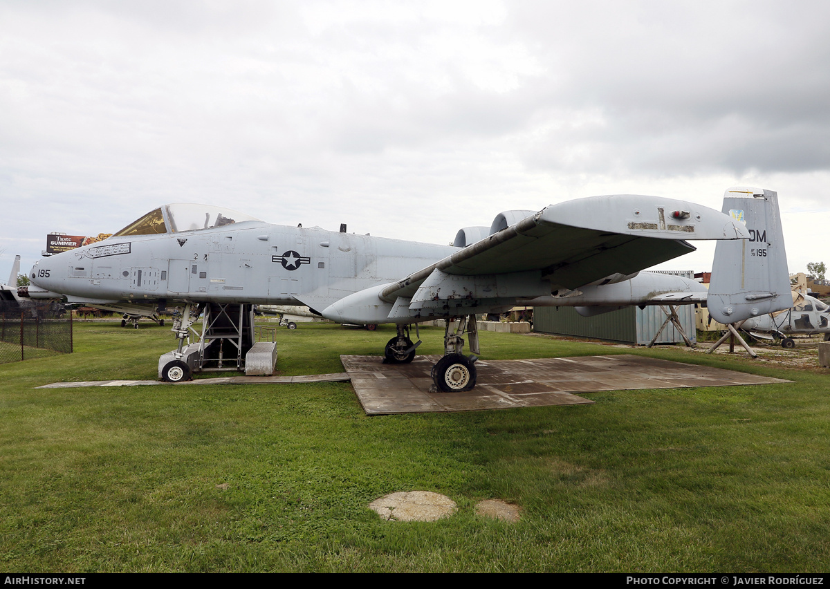 Aircraft Photo of 79-0195 / AF79-195 | Fairchild A-10A Thunderbolt II | USA - Air Force | AirHistory.net #839222