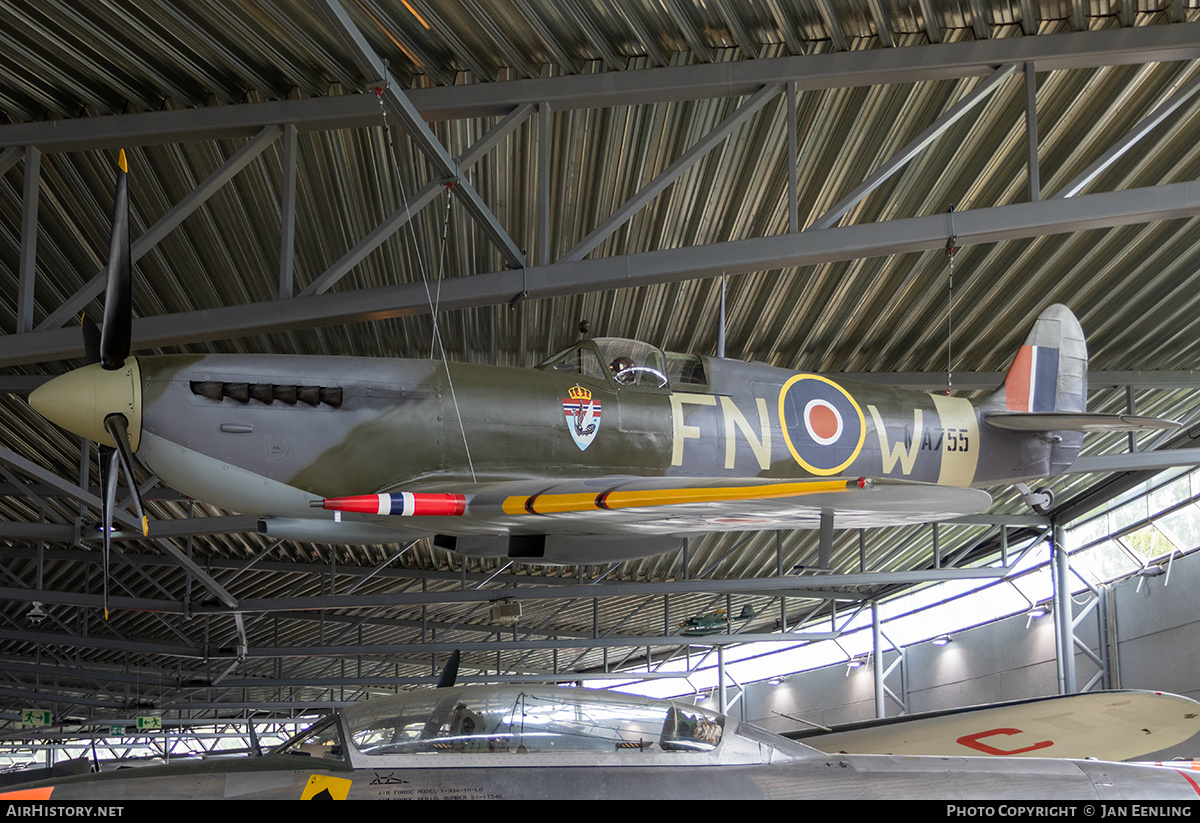 Aircraft Photo of MA755 | Supermarine 361 Spitfire Mk9 (model) | UK - Air Force | AirHistory.net #839380