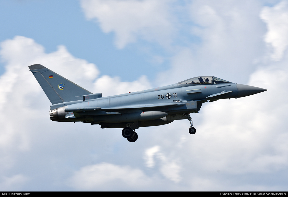 Aircraft Photo of 3011 | Eurofighter EF-2000 Typhoon S | Germany - Air Force | AirHistory.net #839392