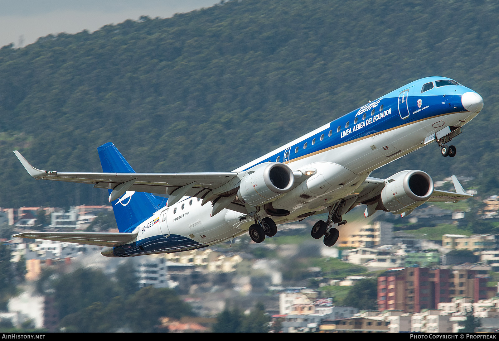 Aircraft Photo of HC-CEZ | Embraer 190AR (ERJ-190-100IGW) | TAME Línea Aérea del Ecuador | AirHistory.net #839589
