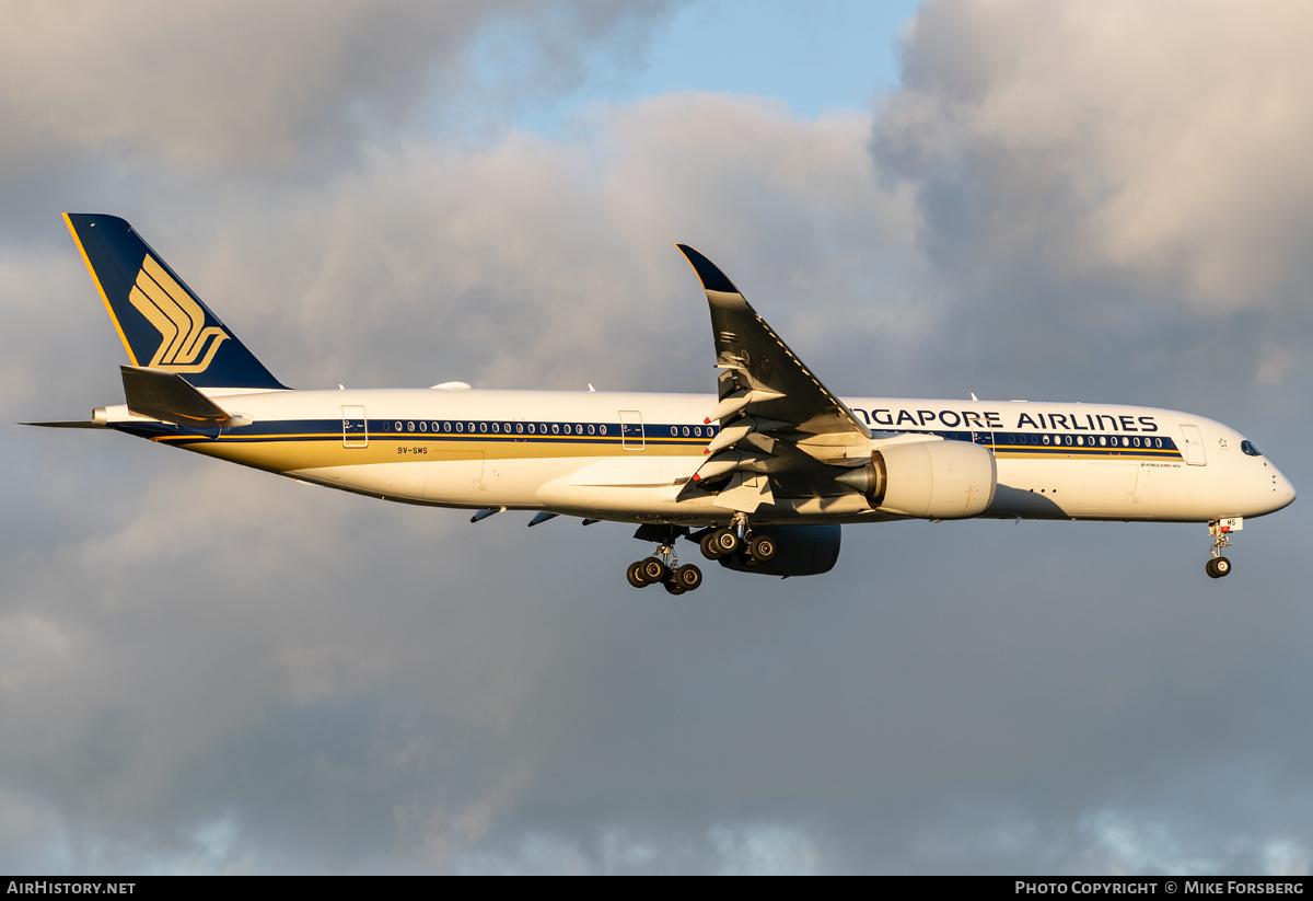 Aircraft Photo of 9V-SMS | Airbus A350-941 | Singapore Airlines | AirHistory.net #839657