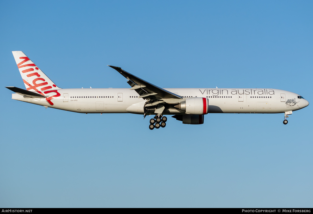 Aircraft Photo of VH-VPD | Boeing 777-3ZG/ER | Virgin Australia Airlines | AirHistory.net #839720