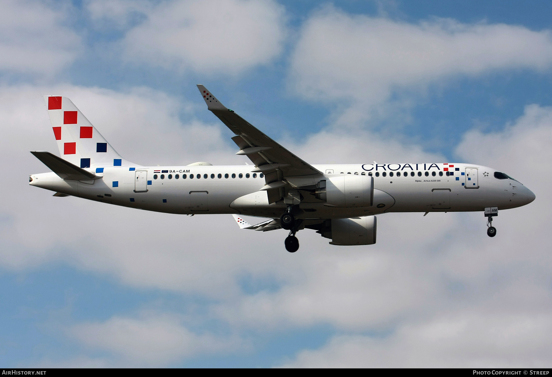Aircraft Photo of 9A-CAM | Airbus A220-300 (BD-500-1A11) | Croatia Airlines | AirHistory.net #840069