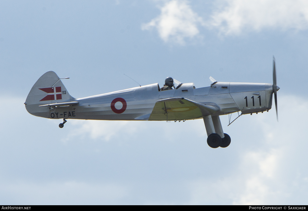 Aircraft Photo of OY-FAE / 11-111 | SAI KZ-II Trainer | Denmark - Air Force | AirHistory.net #840170