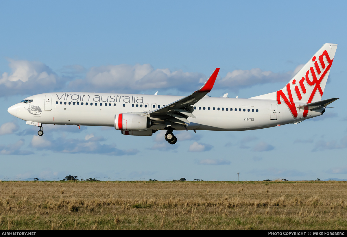 Aircraft Photo of VH-YIG | Boeing 737-8FE | Virgin Australia Airlines | AirHistory.net #840233