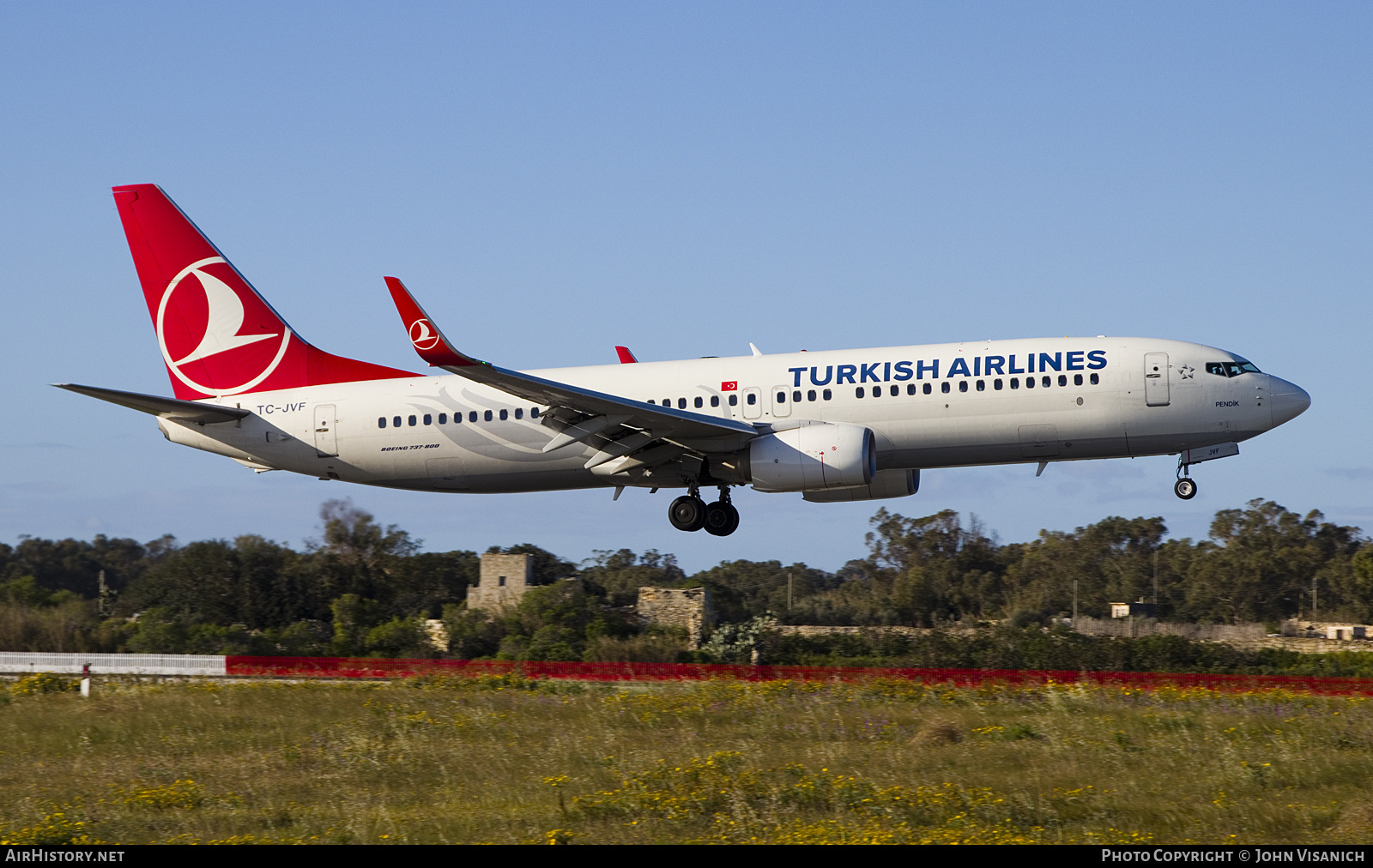 Aircraft Photo of TC-JVF | Boeing 737-8F2 | Turkish Airlines | AirHistory.net #840334