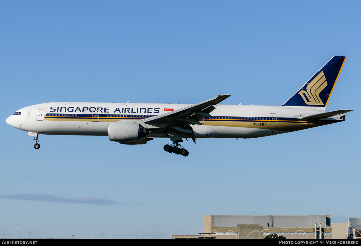 Aircraft Photo of 9V-SRP | Boeing 777-212/ER | Singapore Airlines | AirHistory.net #840353