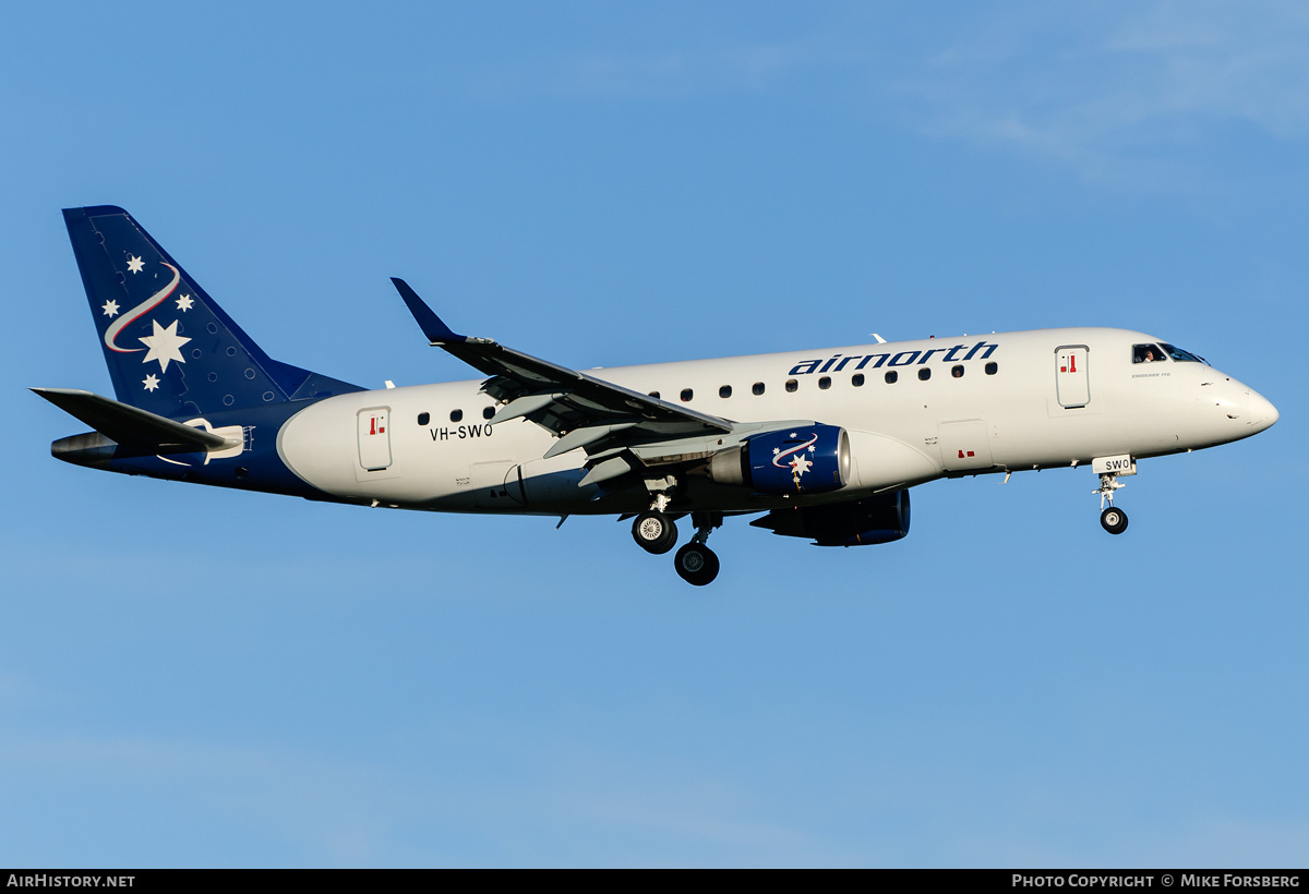 Aircraft Photo of VH-SWO | Embraer 170LR (ERJ-170-100LR) | Air North | AirHistory.net #840368