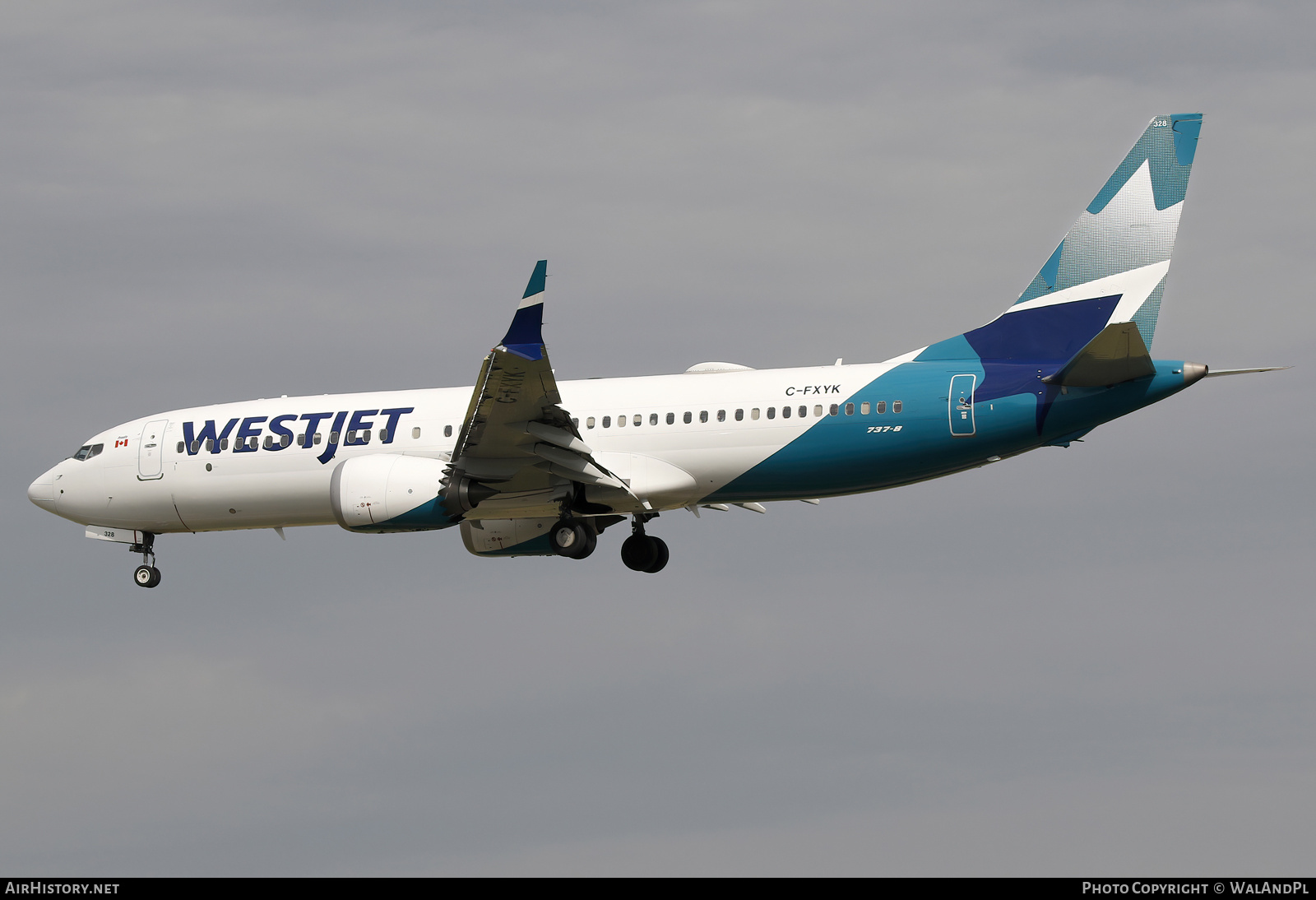 Aircraft Photo of C-FXYK | Boeing 737-8 Max 8 | WestJet | AirHistory.net #840404