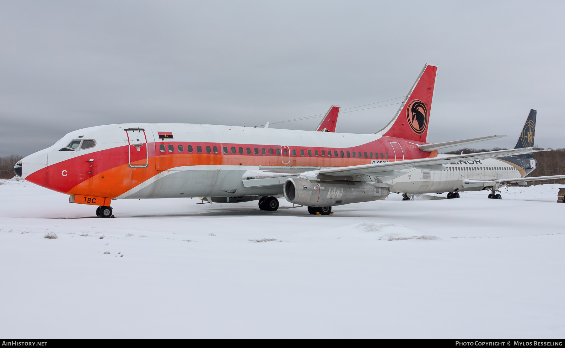 Aircraft Photo of C-GFCN / D2-TBC | Boeing 737-2M2C/Adv | TAAG Angola Airlines - Linhas Aéreas de Angola | AirHistory.net #840420