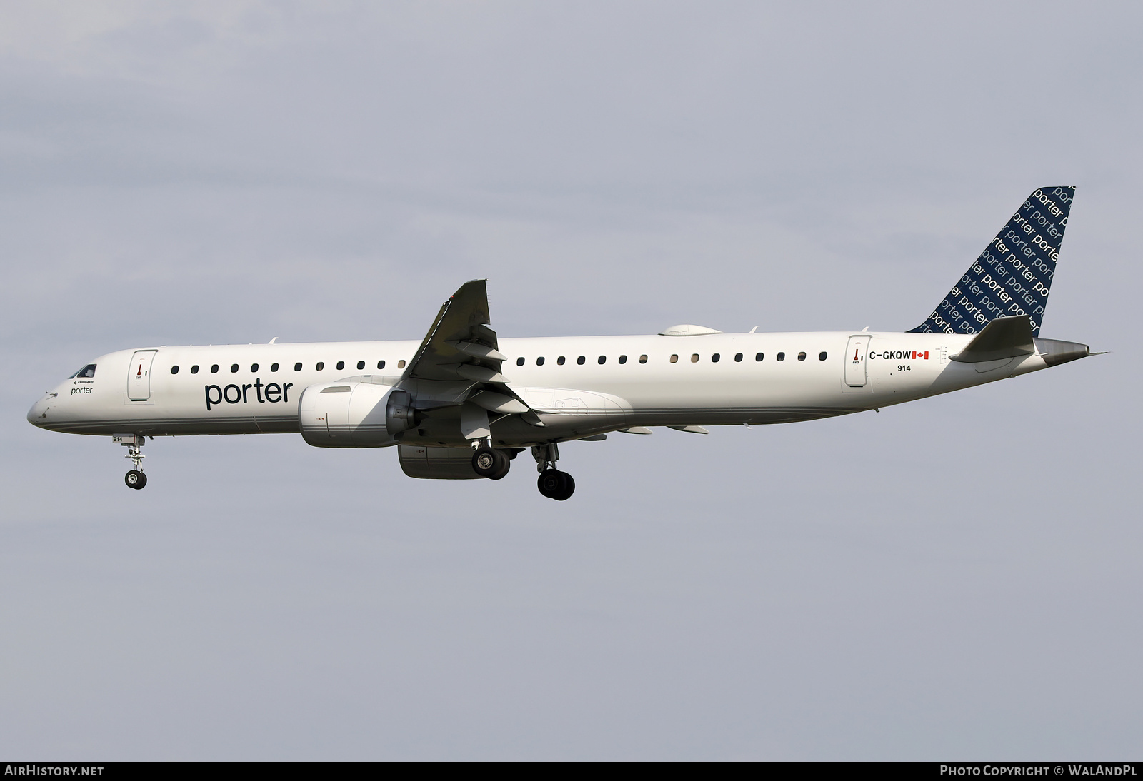 Aircraft Photo of C-GKQW | Embraer 195-E2 (ERJ-190-400) | Porter Airlines | AirHistory.net #840428