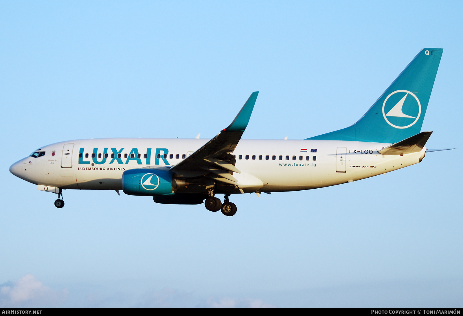 Aircraft Photo of LX-LGQ | Boeing 737-7C9 | Luxair | AirHistory.net #840430