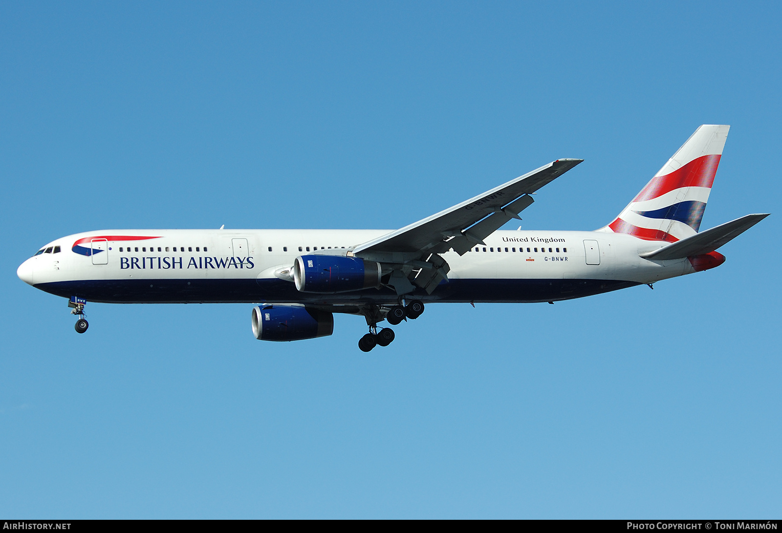 Aircraft Photo of G-BNWR | Boeing 767-336/ER | British Airways | AirHistory.net #840442