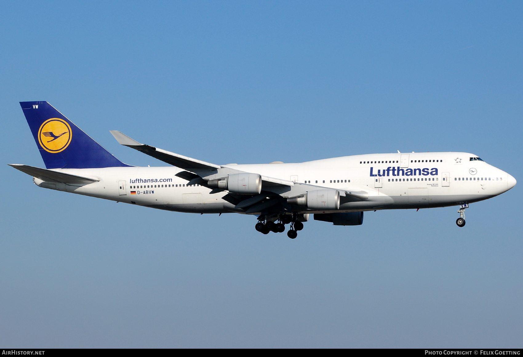 Aircraft Photo of D-ABVW | Boeing 747-430 | Lufthansa | AirHistory.net #840725
