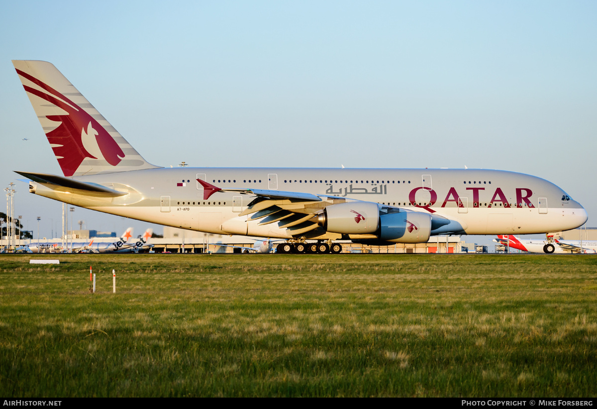 Aircraft Photo of A7-APD | Airbus A380-861 | Qatar Airways | AirHistory.net #840758