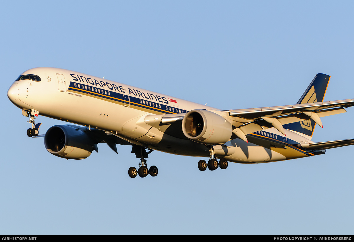 Aircraft Photo of 9V-SMJ | Airbus A350-941 | Singapore Airlines | AirHistory.net #840777