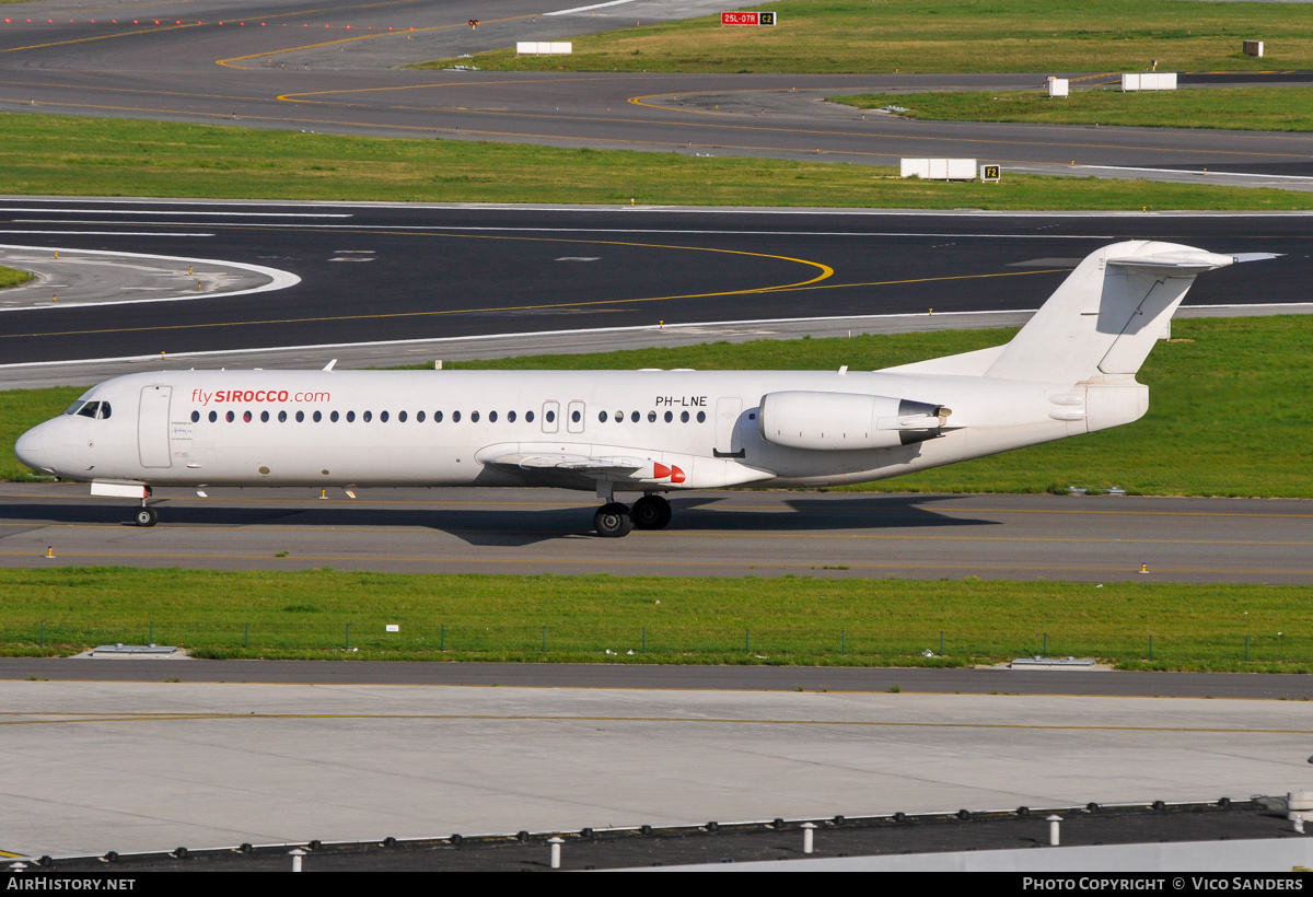 Aircraft Photo of PH-LNE | Fokker 100 (F28-0100) | Sirocco Aviation | AirHistory.net #840844