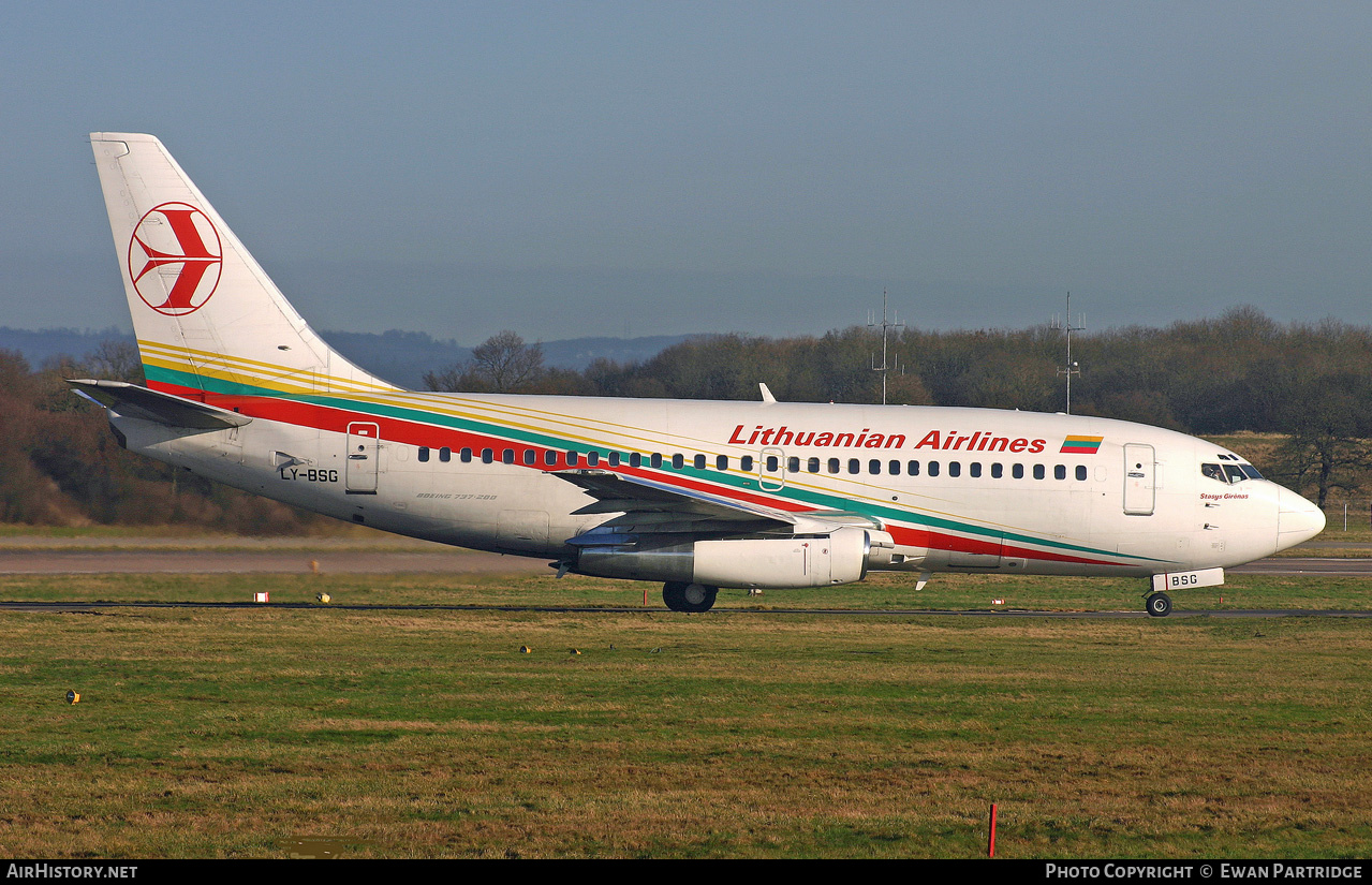 Aircraft Photo of LY-BSG | Boeing 737-2T2/Adv | Lithuanian Airlines | AirHistory.net #840999