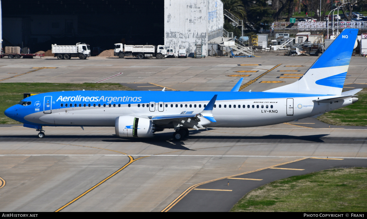 Aircraft Photo of LV-KNQ | Boeing 737-8 Max 8 | Aerolíneas Argentinas | AirHistory.net #841079