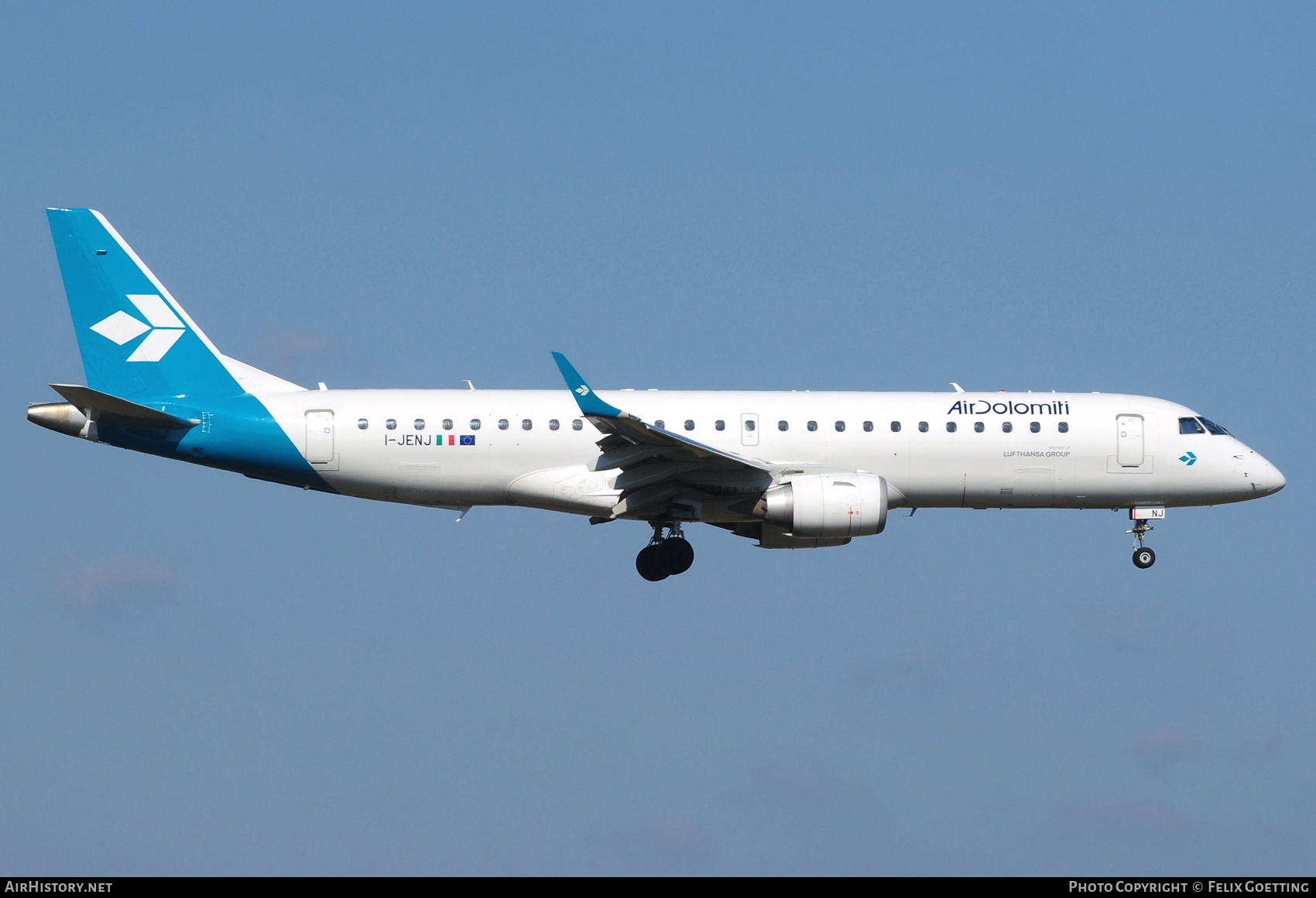 Aircraft Photo of I-JENJ | Embraer 190LR (ERJ-190-100LR) | Air Dolomiti | AirHistory.net #841235