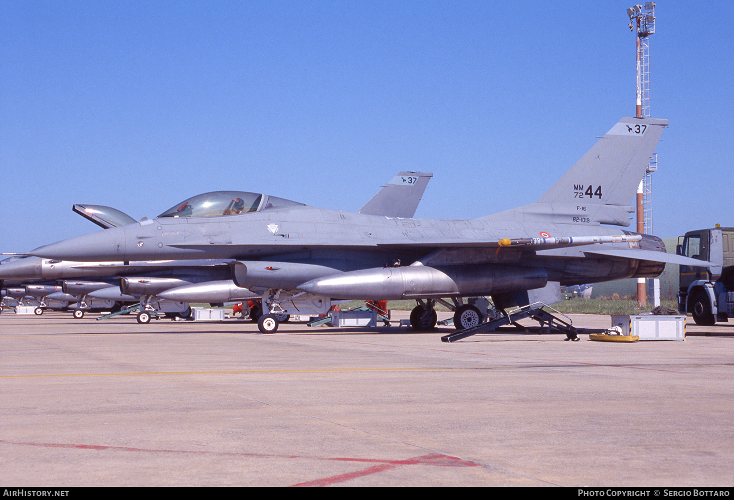 Aircraft Photo of MM7244 / 82-1019 | General Dynamics F-16A/ADF Fighting Falcon | Italy - Air Force | AirHistory.net #841597