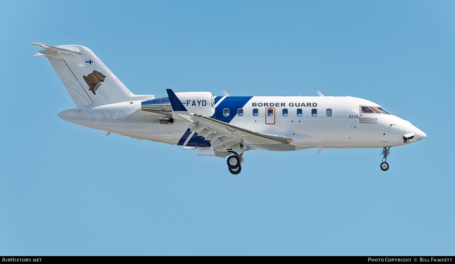 Aircraft Photo of C-FAYD | Bombardier Challenger 650 (CL-600-2B16) | Rajavartiolaitos - Finnish Border Guard | AirHistory.net #841601