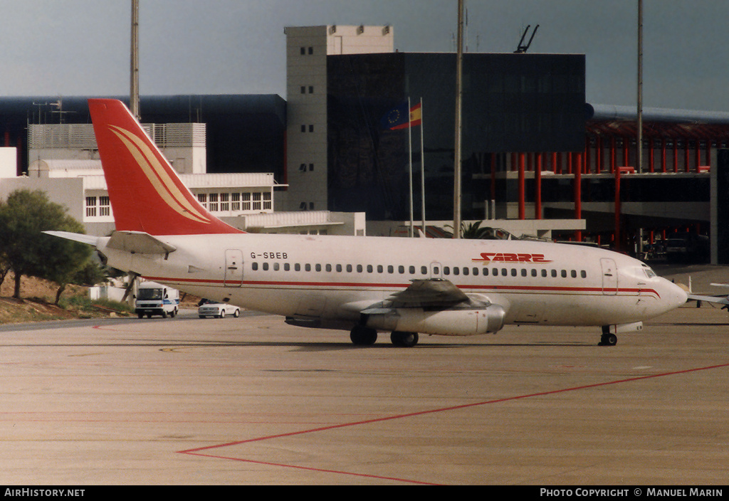 Aircraft Photo of G-SBEB | Boeing 737-204/Adv | Sabre Airways | AirHistory.net #841626
