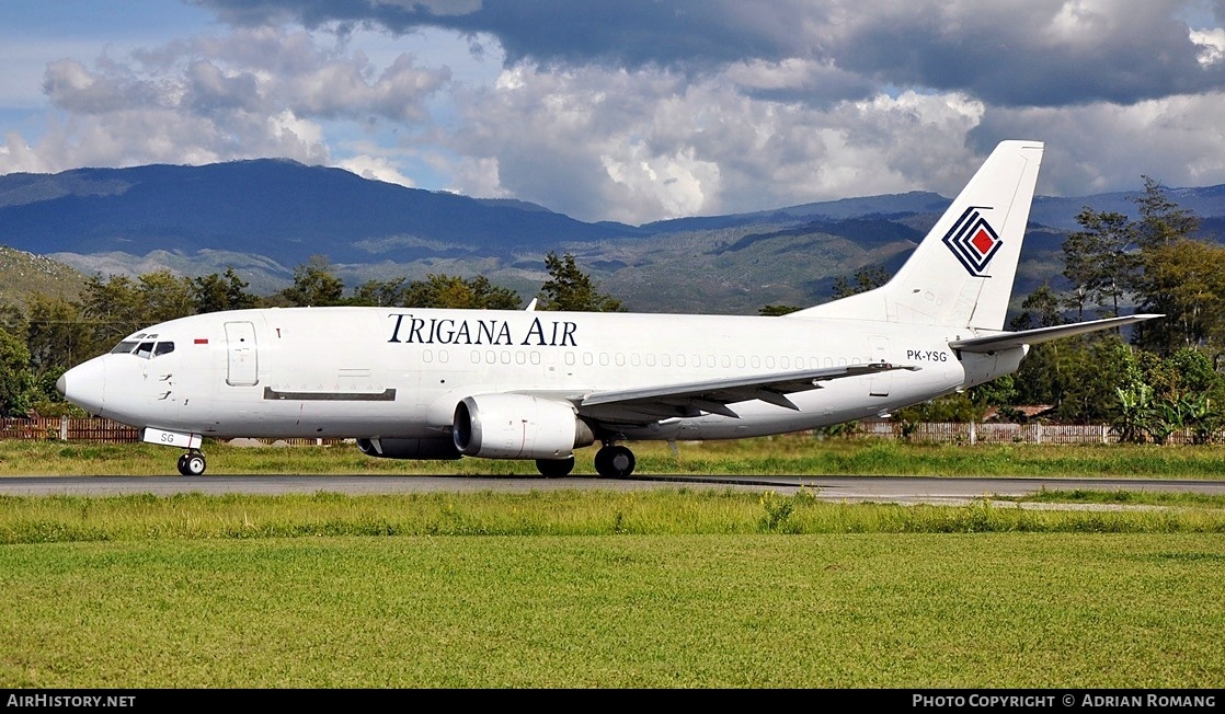 Aircraft Photo of PK-YSG | Boeing 737-301(SF) | Trigana Air | AirHistory.net #841657