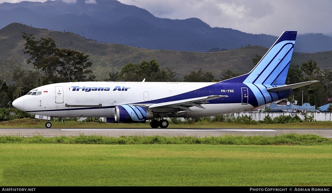 Aircraft Photo of PK-YSG | Boeing 737-301(SF) | Trigana Air | AirHistory.net #841688