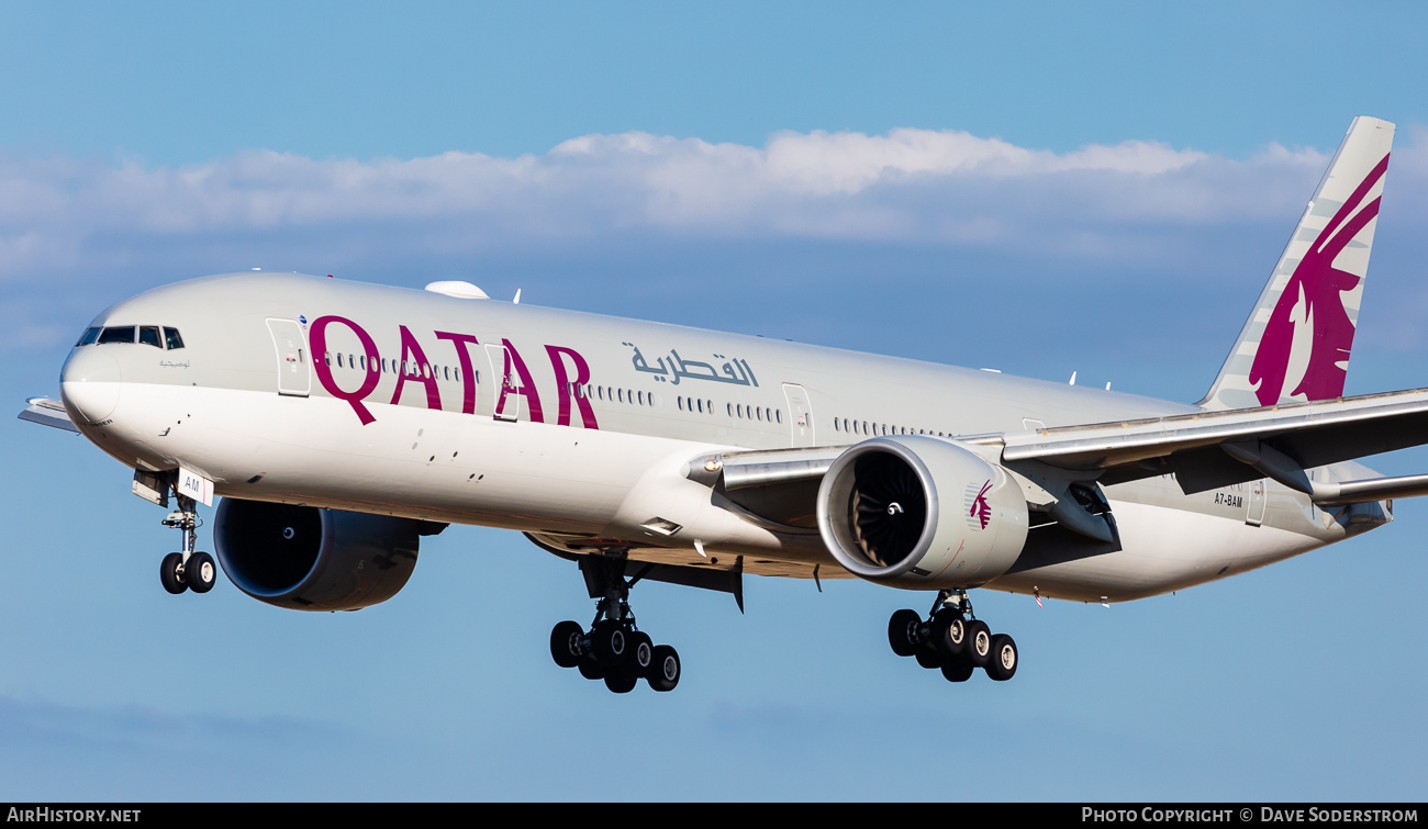 Aircraft Photo of A7-BAM | Boeing 777-3DZ/ER | Qatar Airways | AirHistory.net #841757