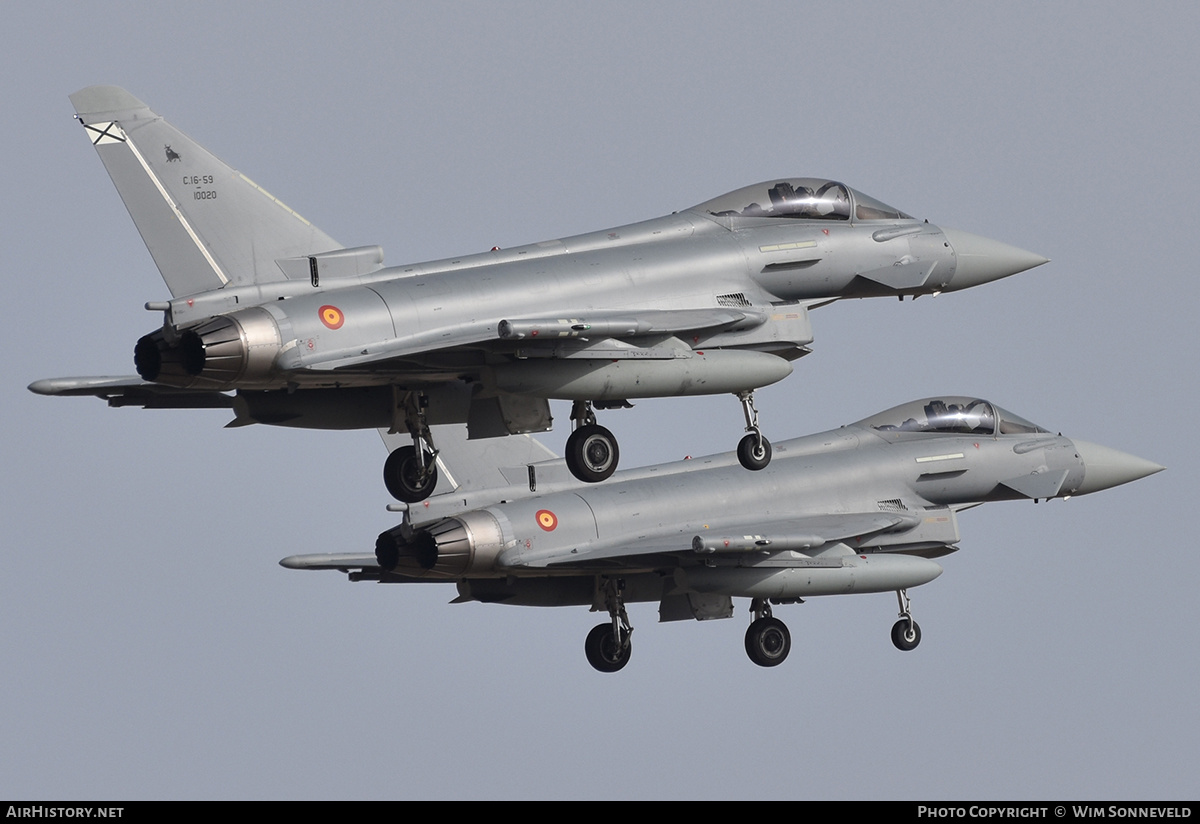 Aircraft Photo of C.16-59 / 10020 | Eurofighter EF-2000 Typhoon S | Spain - Air Force | AirHistory.net #841781