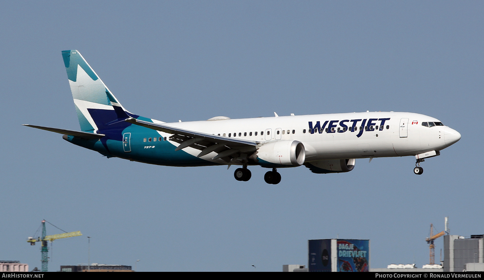 Aircraft Photo of C-FBWS | Boeing 737-8 Max 8 | WestJet | AirHistory.net #841783