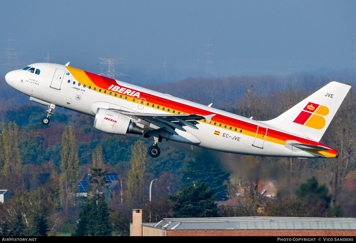 Aircraft Photo of EC-JVE | Airbus A319-111 | Iberia | AirHistory.net #841798