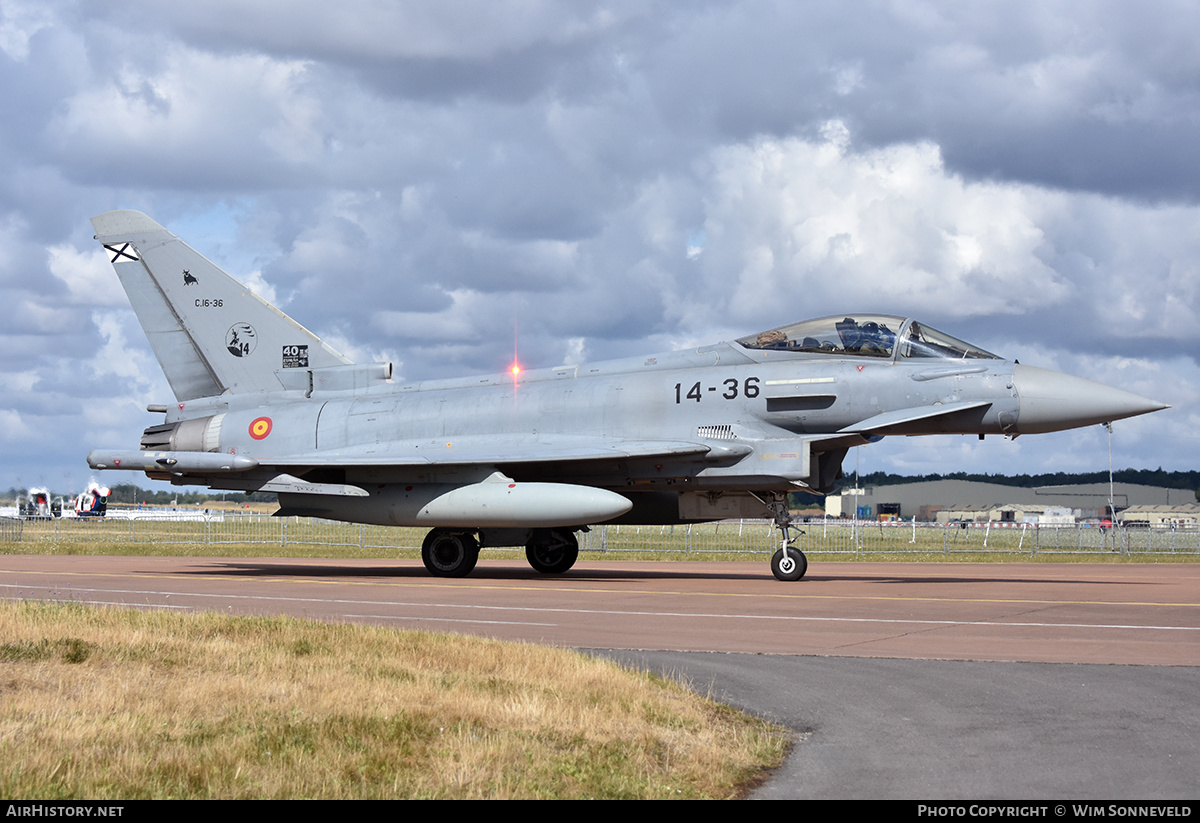 Aircraft Photo of C16-36 | Eurofighter EF-2000 Typhoon S | Spain - Air Force | AirHistory.net #841914
