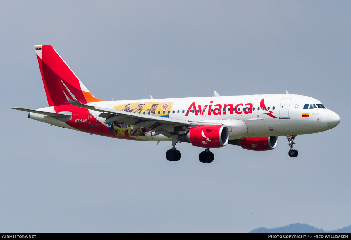 Aircraft Photo of N726AV | Airbus A319-115 | Avianca | AirHistory.net #841963