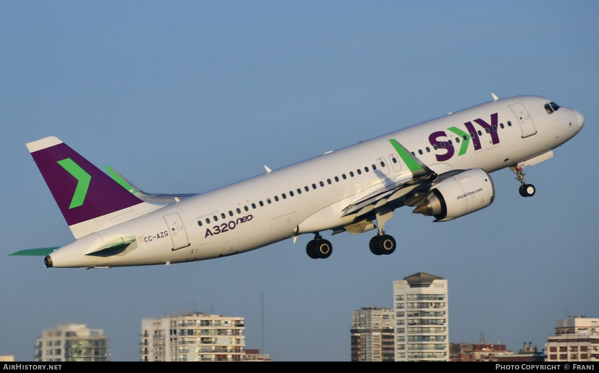 Aircraft Photo of CC-AZG | Airbus A320-251N | Sky Airline | AirHistory.net #841970